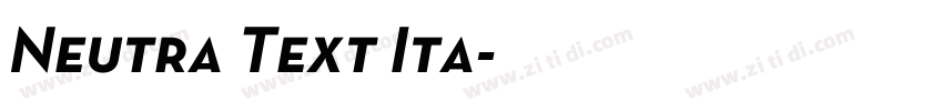 Neutra Text Ita字体转换